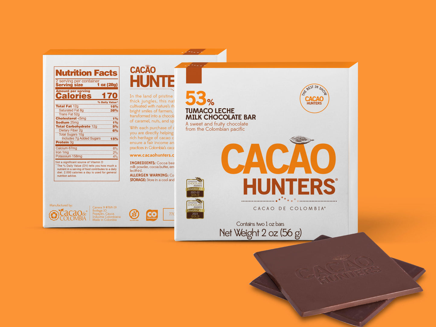 Cacao Hunters - Tumaco Milk Chocolate - 53% - 2 oz.