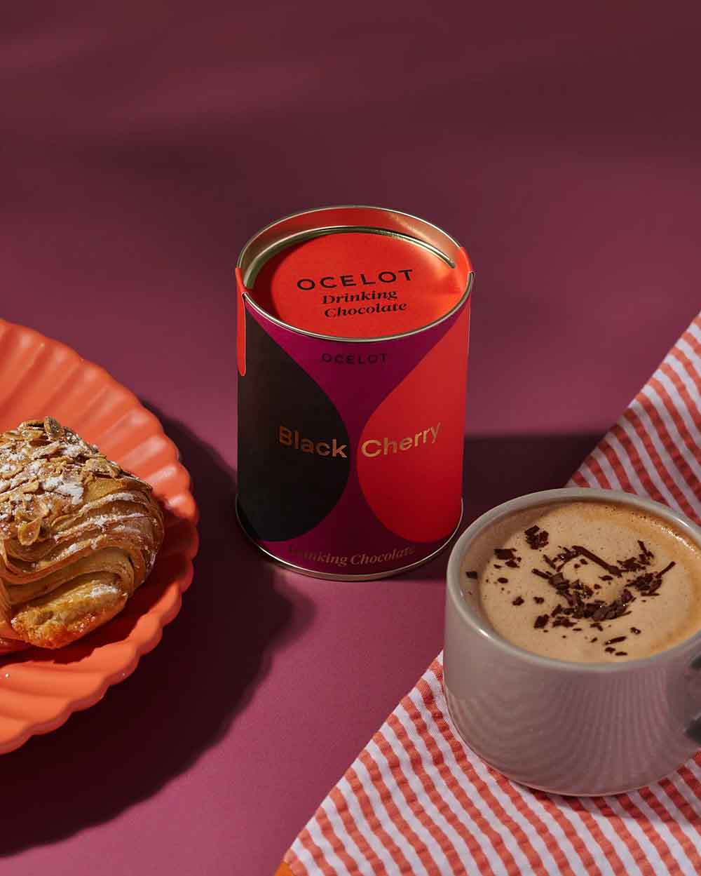 Ocelot - Black Cherry 70% Dark Chocolate Drinking Chocolate - 200 g
