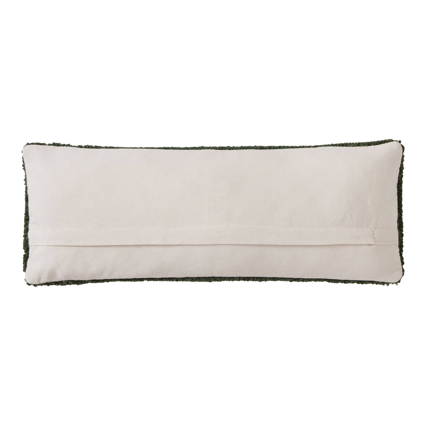 Rectangular pillow with textured edges on a white background