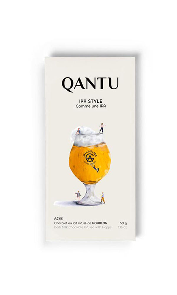 Qantu - IPA Style Dark Milk Chocolate Infused W/ Hops - 60% - 50 g