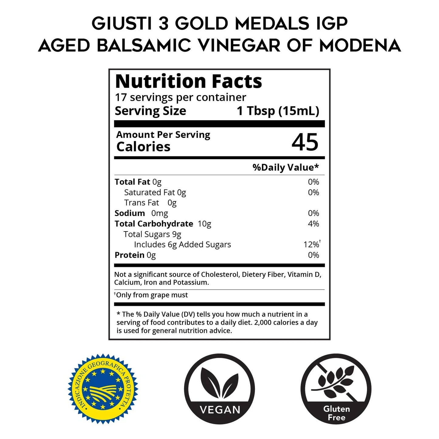 Giuseppe Giusti - 3 Gold Medals - Aged Balsamic Vinegar Of Modena - 12 Yr - 100 mL