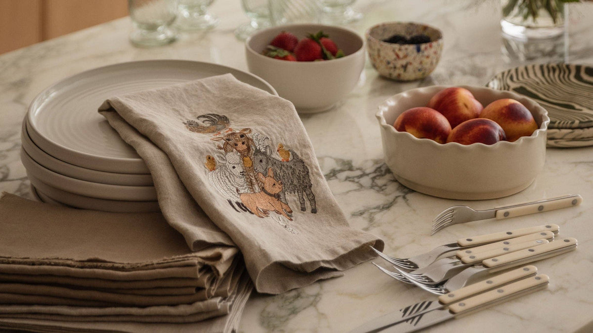 Coral & Tusk - Barnyard Friends - Tea Towel