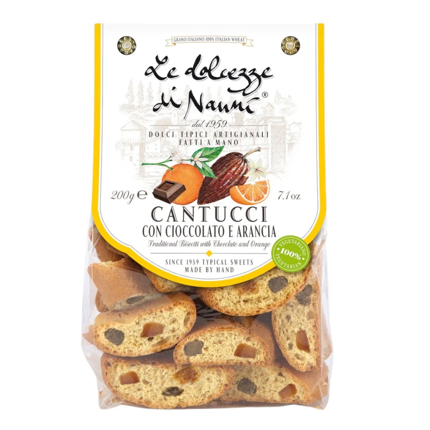 Le Dolcezze Di Nanni - Chocolate & Orange Cantucci - 200 g