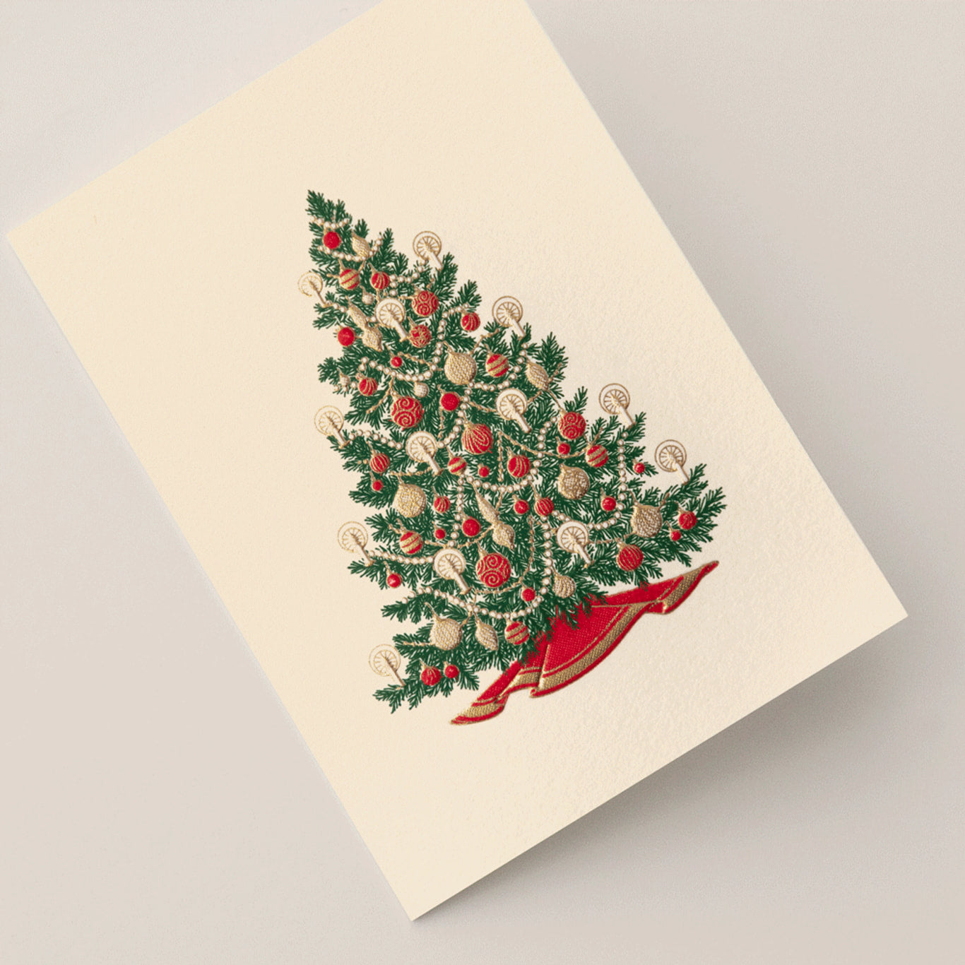 Crane - Christmas Tree Gift Enclosure Card - 8 Cards / 8 Envelopes