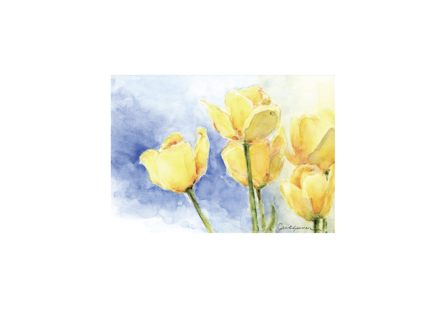Jan Spencer - Watercolor Greeting Card - Finding Gold II