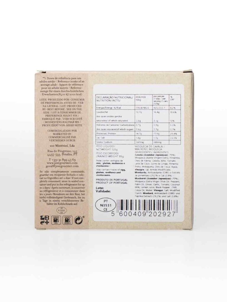 ABC+ - Mackerel Fillets In Moqueca Sauce - 120 g