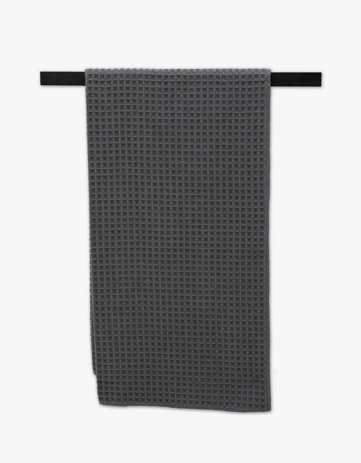 Geometry - Charcoal - Waffle Bath Towel