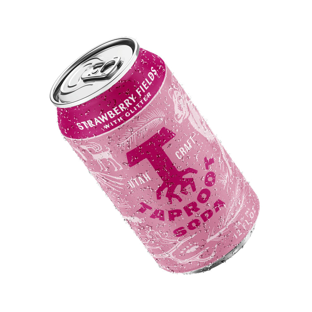 Taproot Soda - Strawberry Fields w/ Glitter - 12 oz.