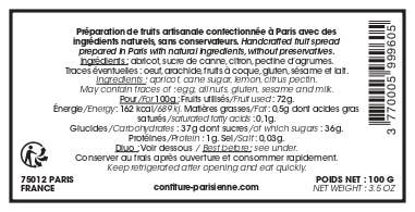 Confiture Parisienne - Apricot Jam - 3.5 oz.