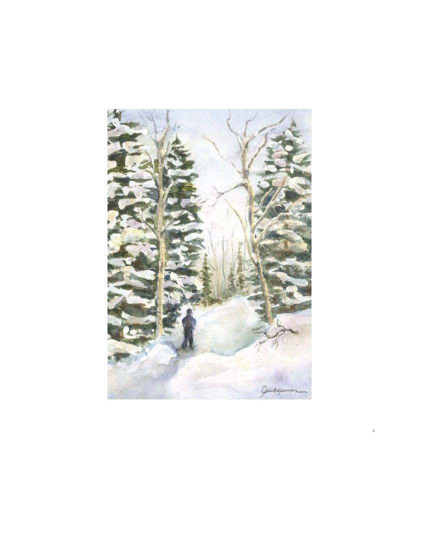 Jan Spencer - Watercolor Greeting Card - Spring Creek Retreat