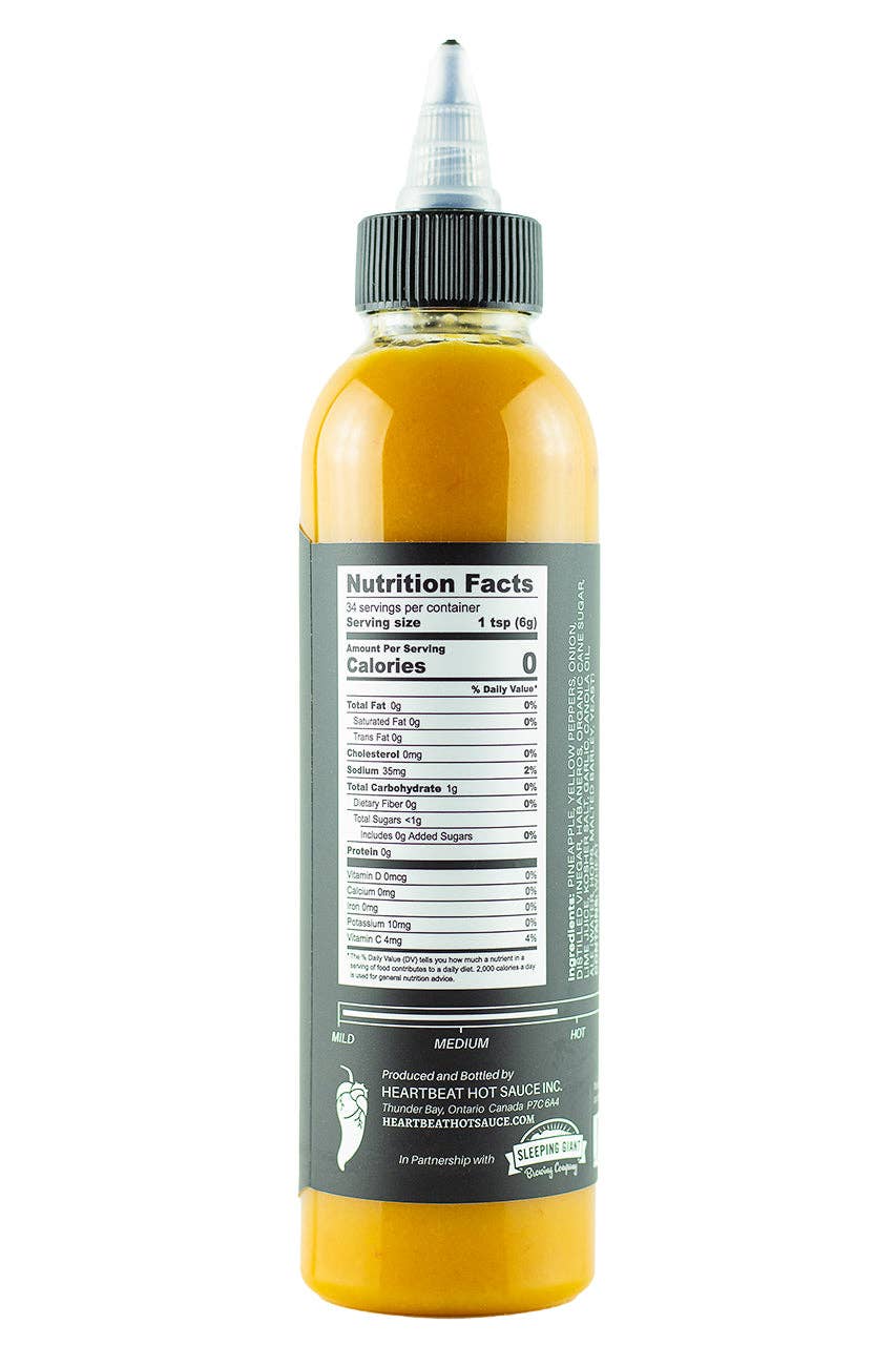 Heartbeat Hot Sauce - Pineapple Habanero Hot Sauce - 6 oz.