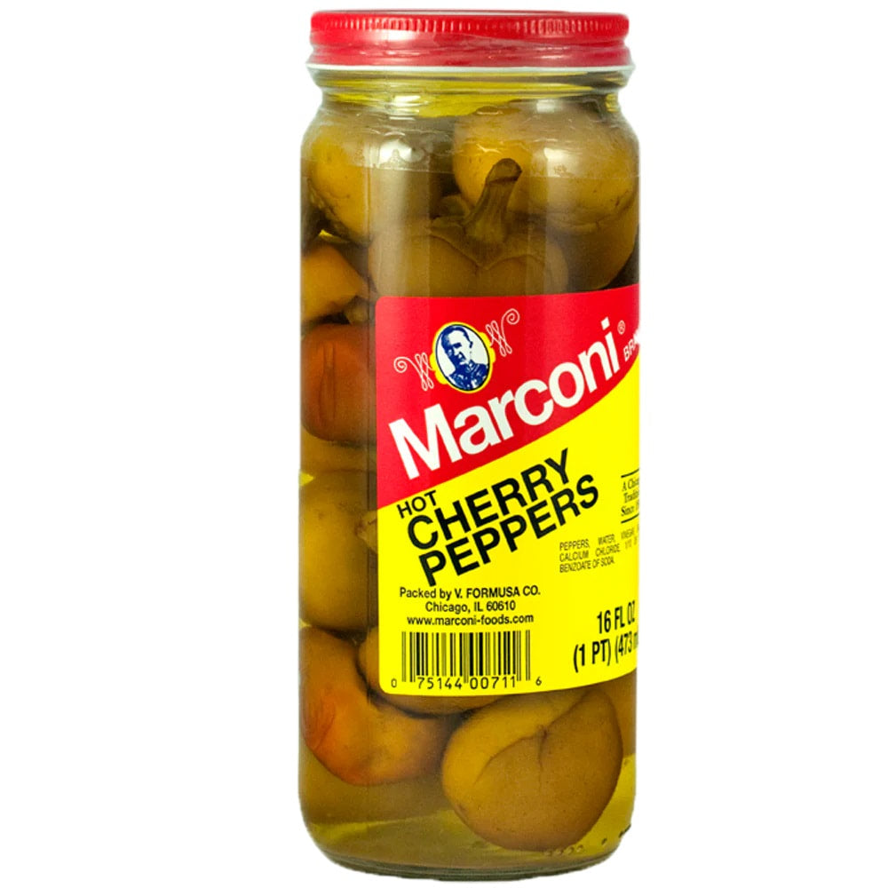 Marconi - Hot Cherry Peppers - 16 oz.