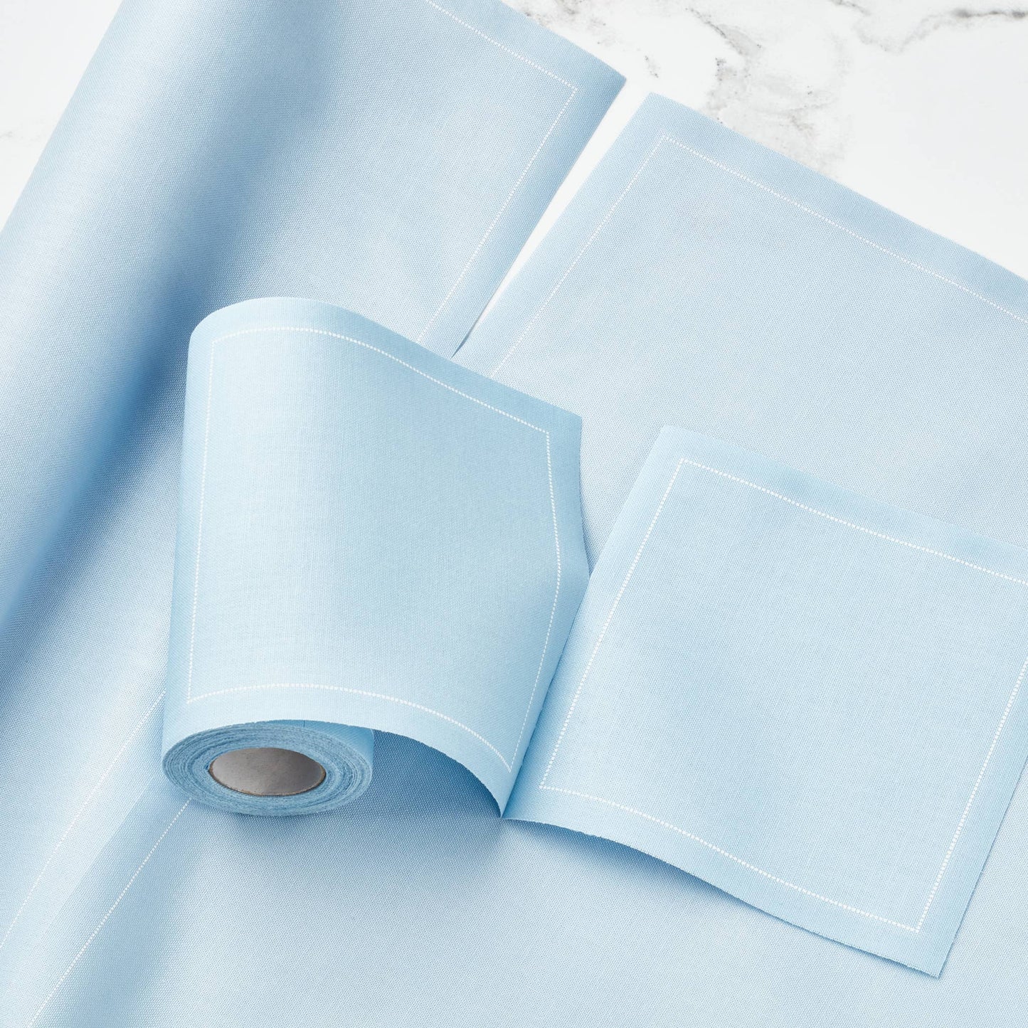 MY DRAP - Foggy Blue Cotton Cocktail Napkins - 50 Unit Roll