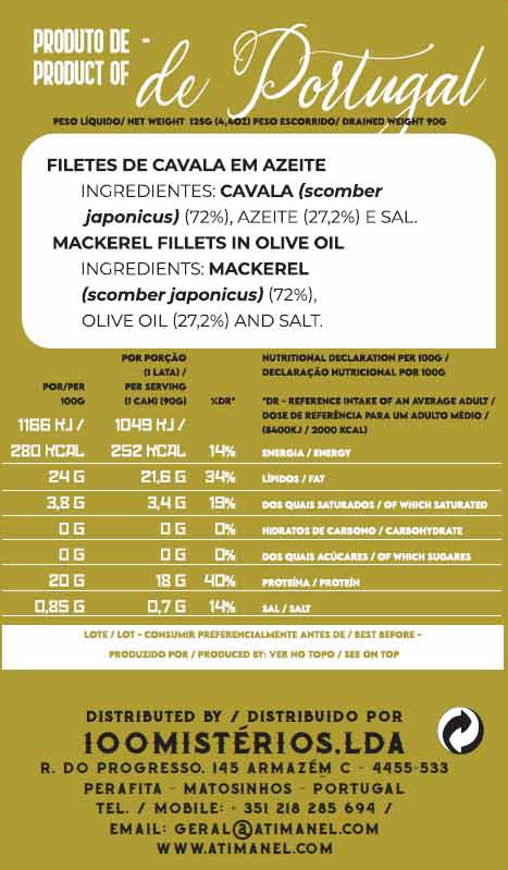 Ati Manel - Mackerel Fillets In Olive Oil - 125 g