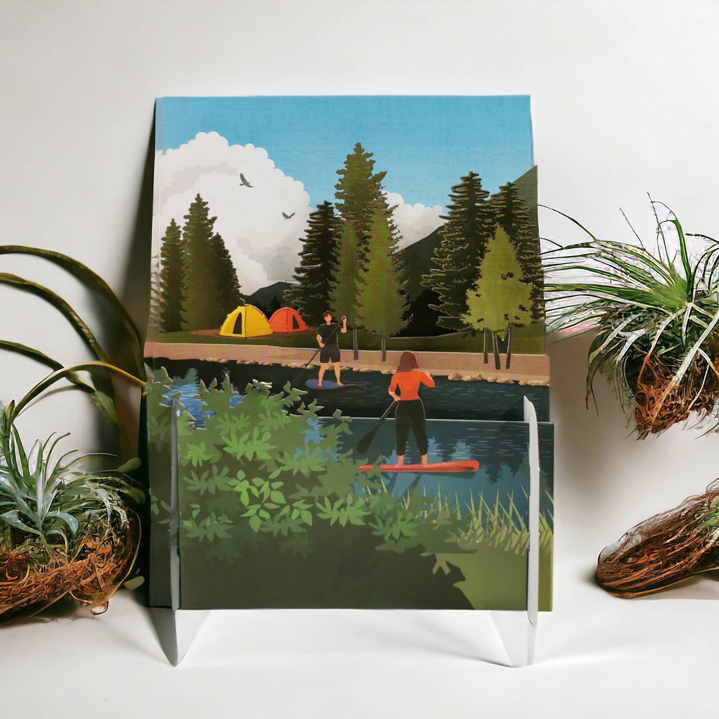 Alljoy Design - Miniature World Pop Up Card - Paddling