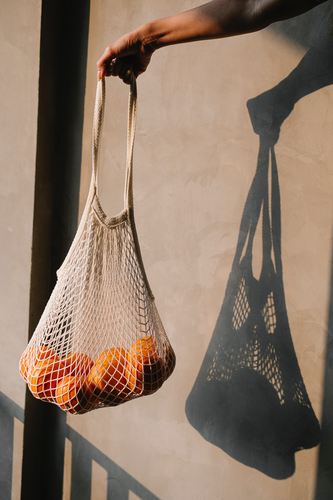 ECOBAGS - String Bag - Long Handle - Natural / Tan