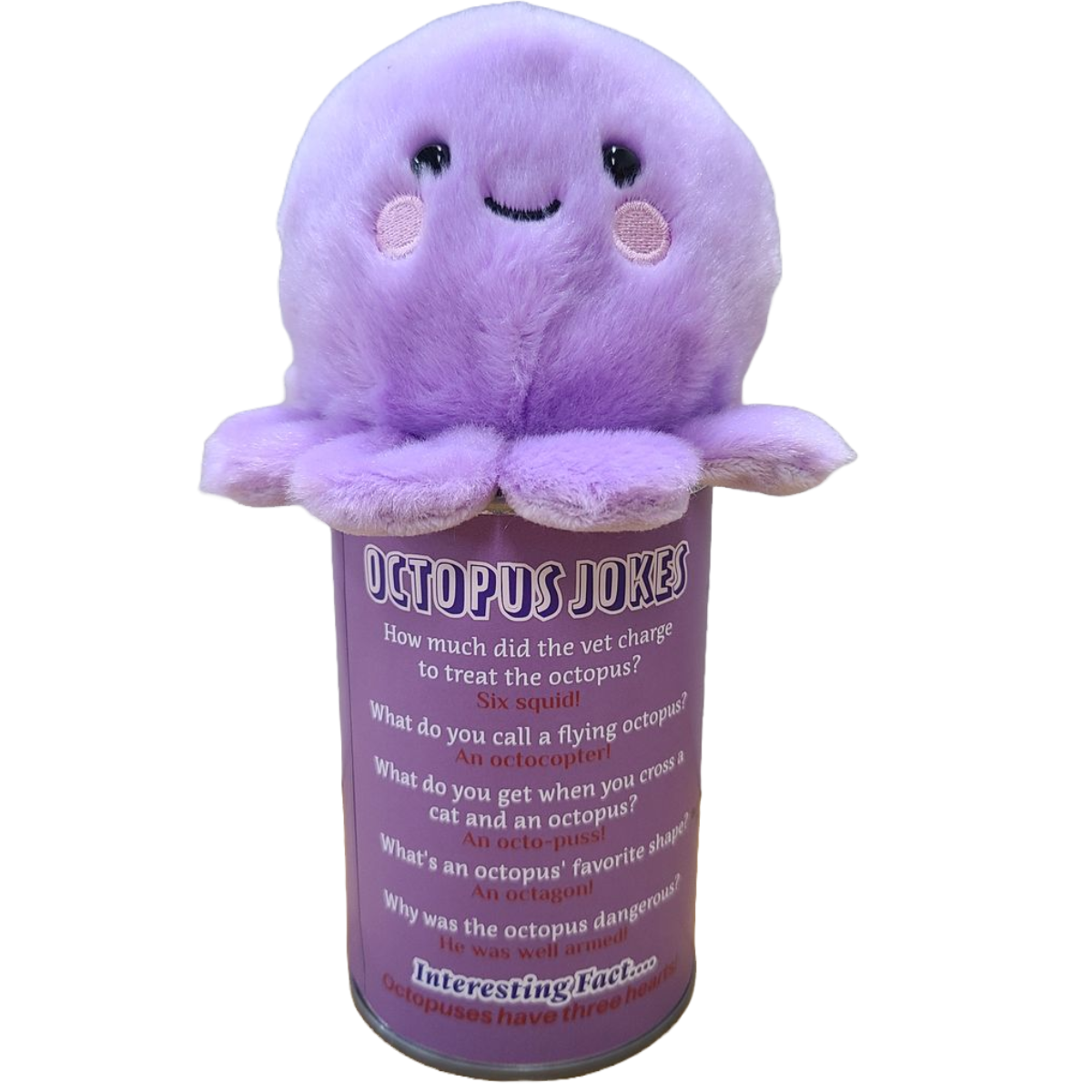 Canned Gifts - Inky The Canned Octopus - Stuffed Animal