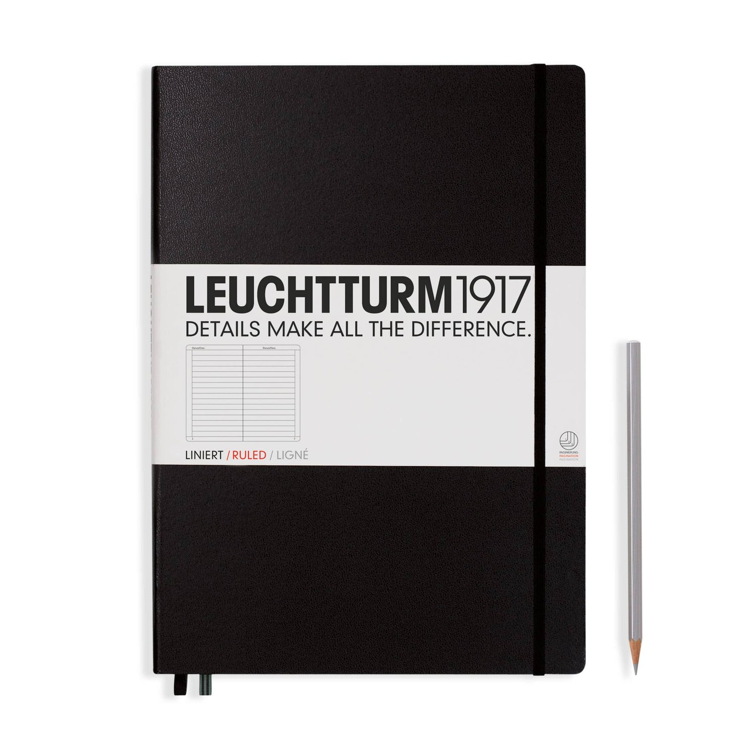 LEUCHTTURM1917 - Notebooks - Master Classic (A4+) - 235 Pages - Ruled, Black