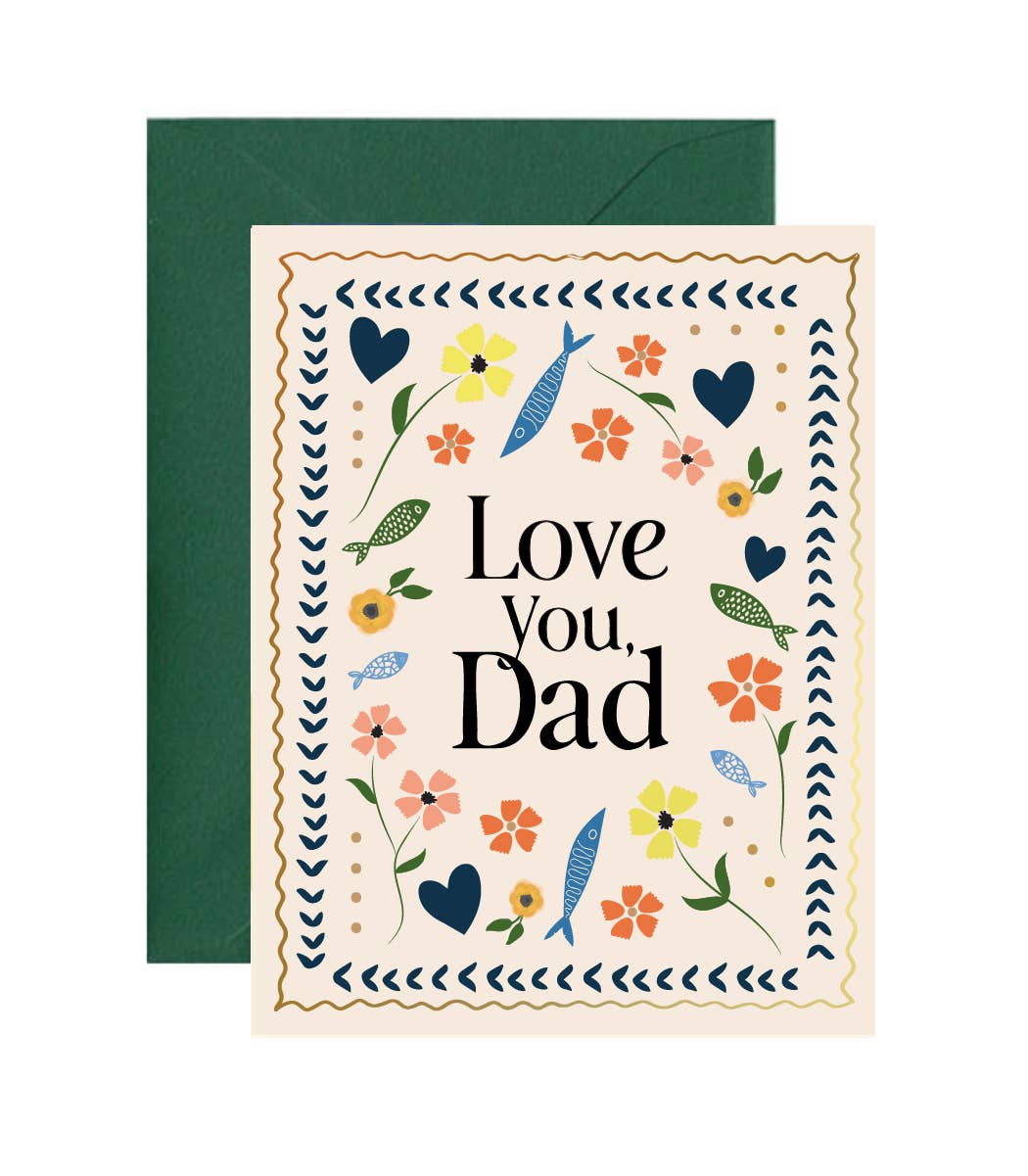 Ginger P. Designs - Mosaic Dad Floral Father's Day - Greeting Card