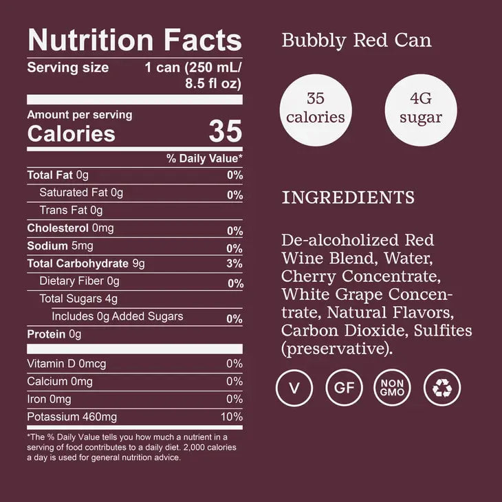 Surely Wine - Non-Alcoholic Bubbly Red Can - 4-Pack - 250 mL Each