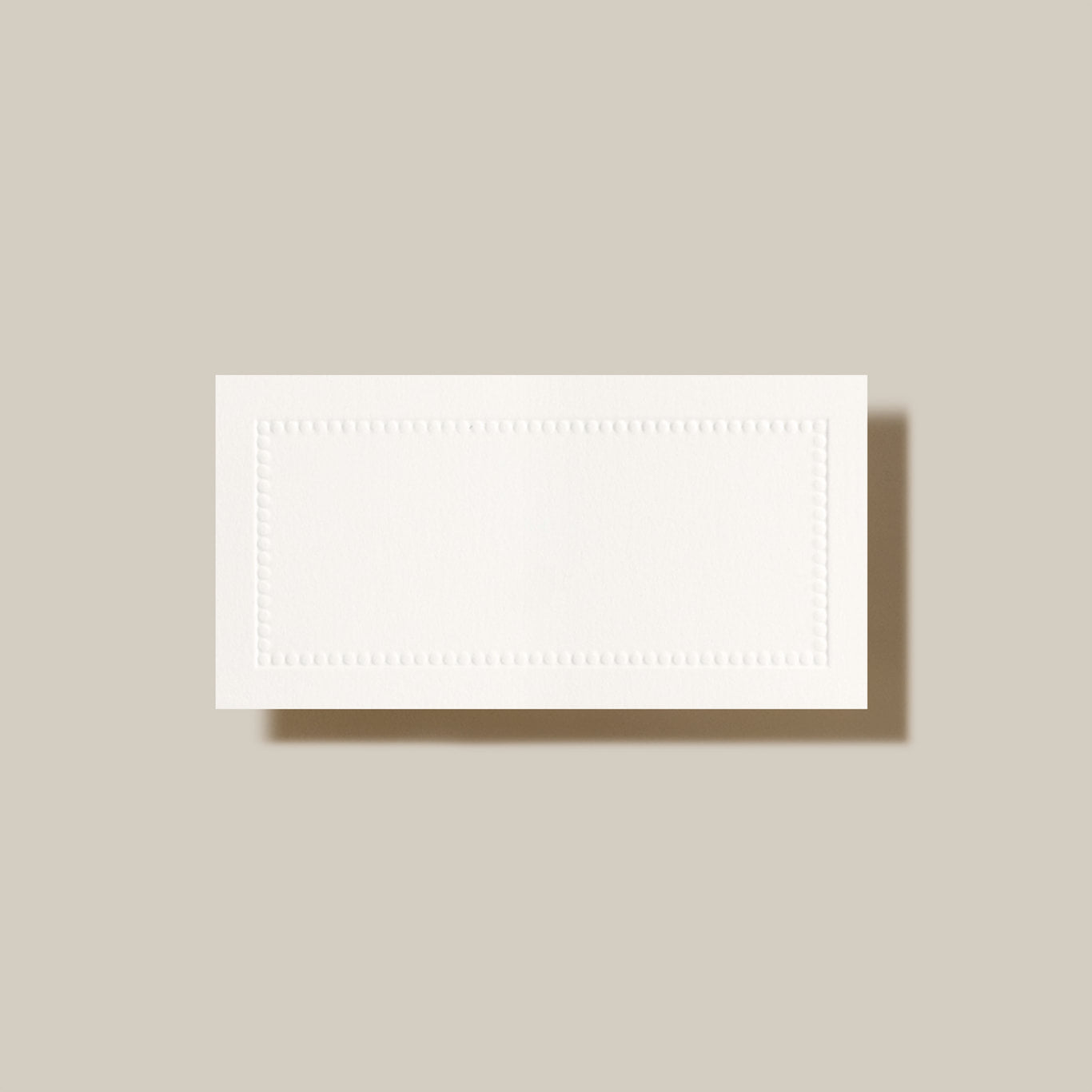 Crane - William Arthur - 25 Beaded Border Pearl White Place Cards
