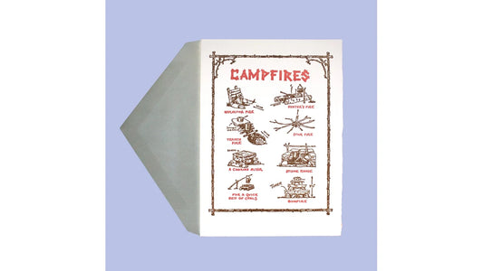 Saturn Press Campfires letterpress greeting card