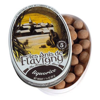 Les Anis de Flavigny - Liquorice Pastilles - Oval Tin - 50 g