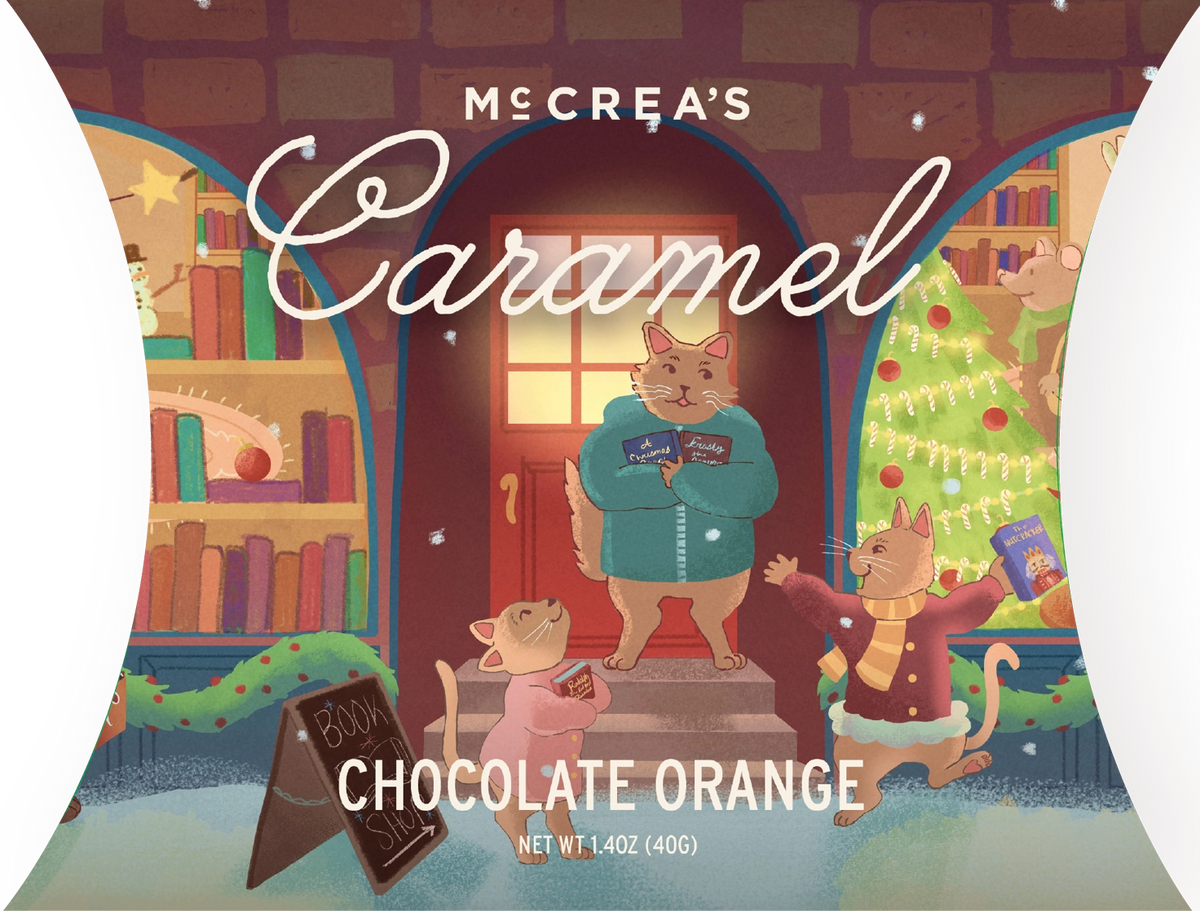 McCrea's Candies - Caramels Pillow Box - Chocolate Orange - 1.4 oz.