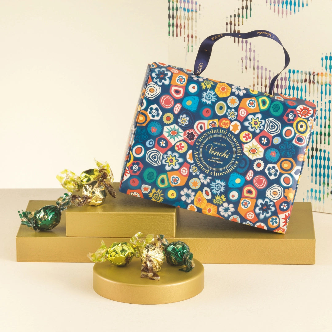 Venchi - Murrine Gift Bag - Gourmet Italian Mixed Chocolate Pearls