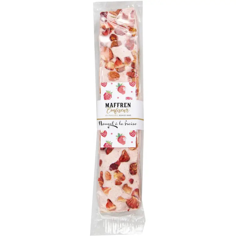 Maffren - White Nougat Bar W/ Strawberries - 100 g