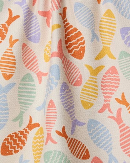 Geometry - Fish Flip Tea Towel, view 2