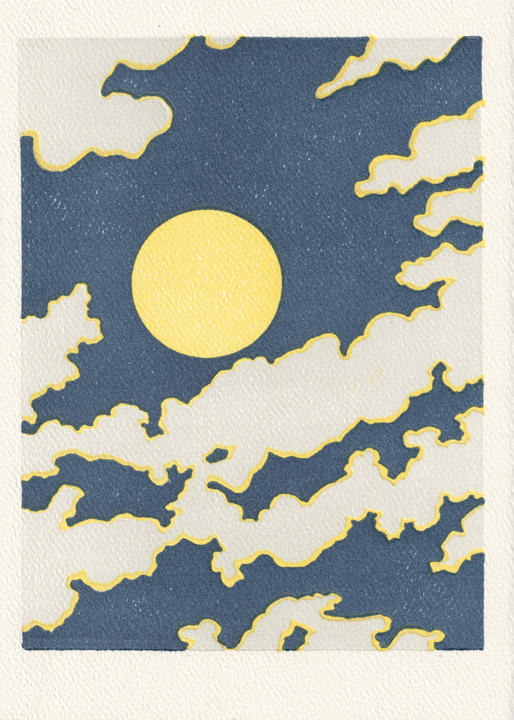 Saturn Press - Partly Cloudy Greeting Card