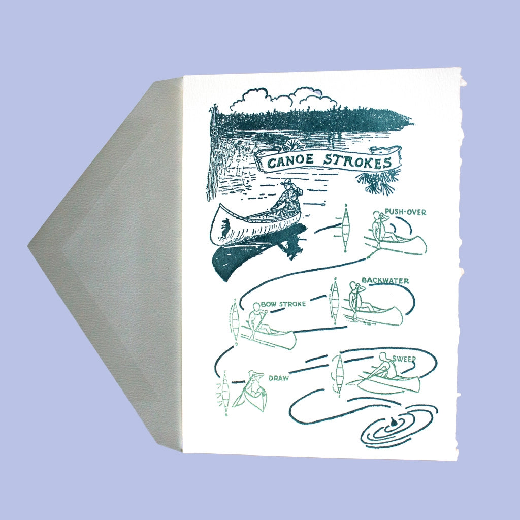 Saturn Press - Canoe Strokes Greeting Card