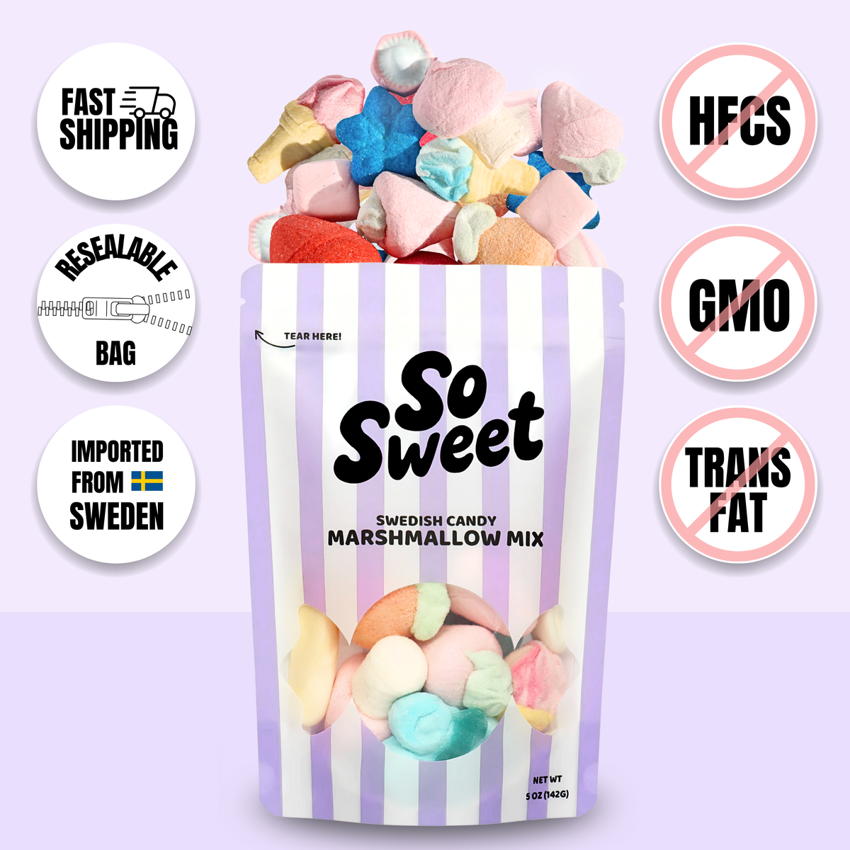 So Sweet - Swedish Candy Marshmallow Mix - 5 oz.