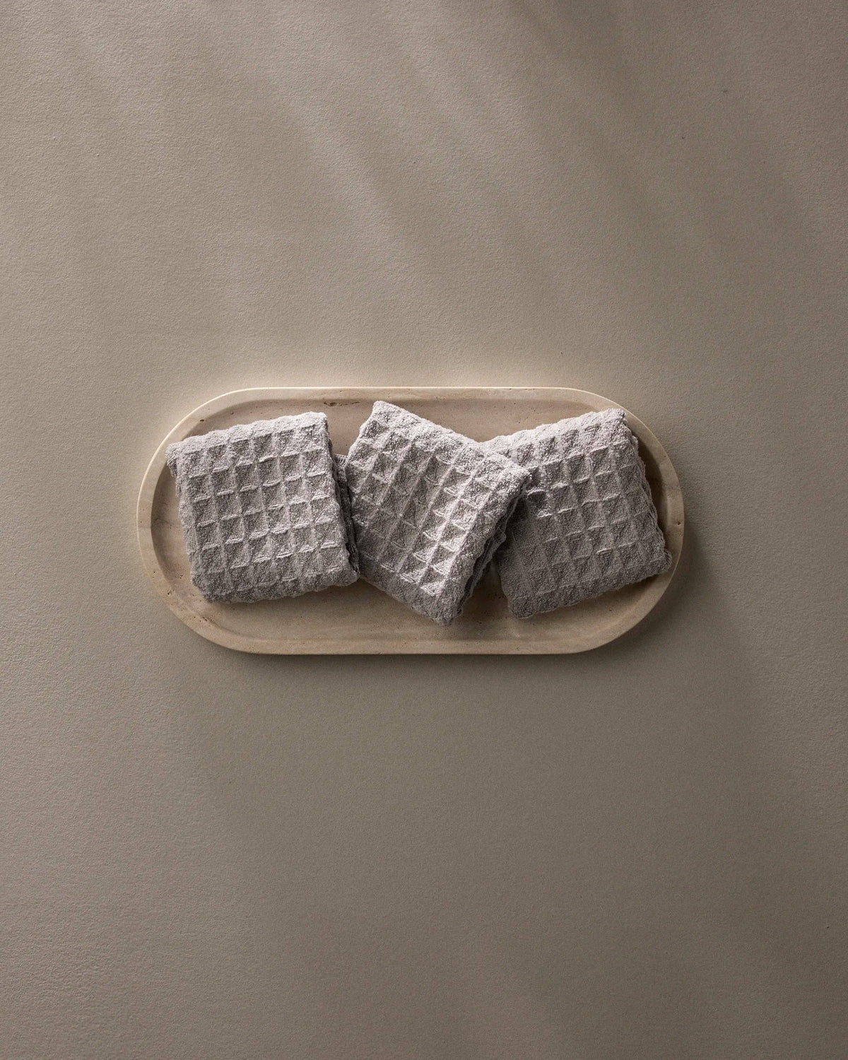 Geometry - Stone - Waffle Washcloth Set - 10 in. x 10 in. - 3 Pack