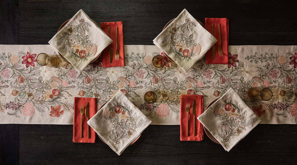 Coral & Tusk - Winter Vine - Dinner Napkin