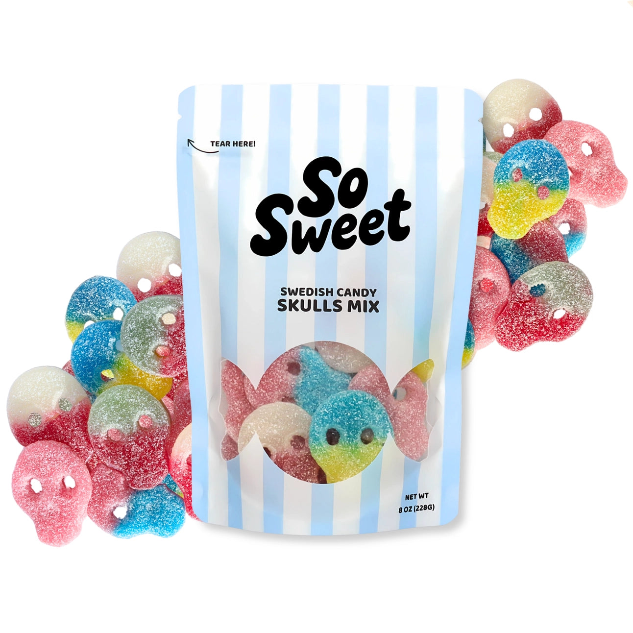 So Sweet - Swedish Candy Skulls Mix - 8 oz.