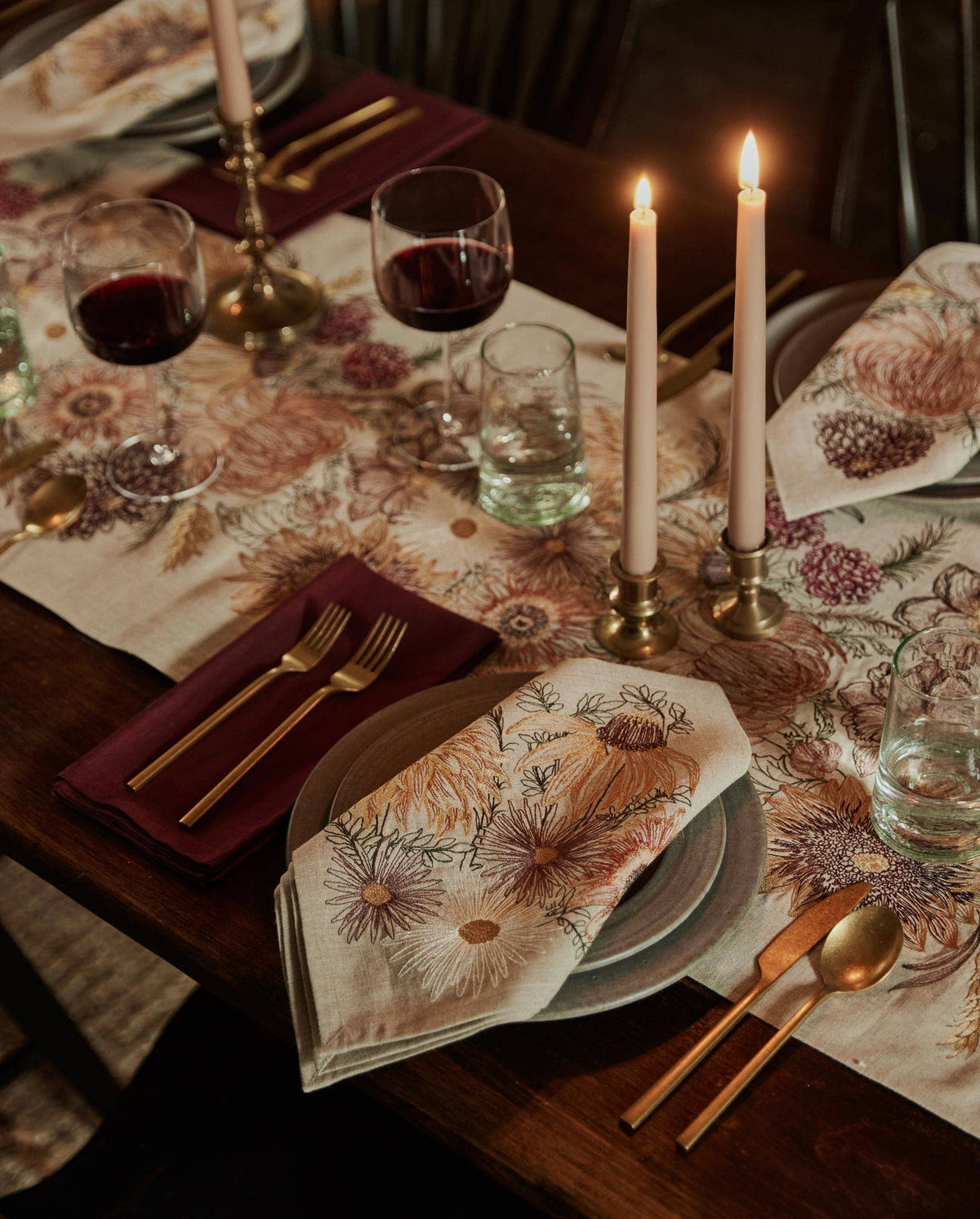 Coral & Tusk - Autumn Blossoms - Dinner Napkin