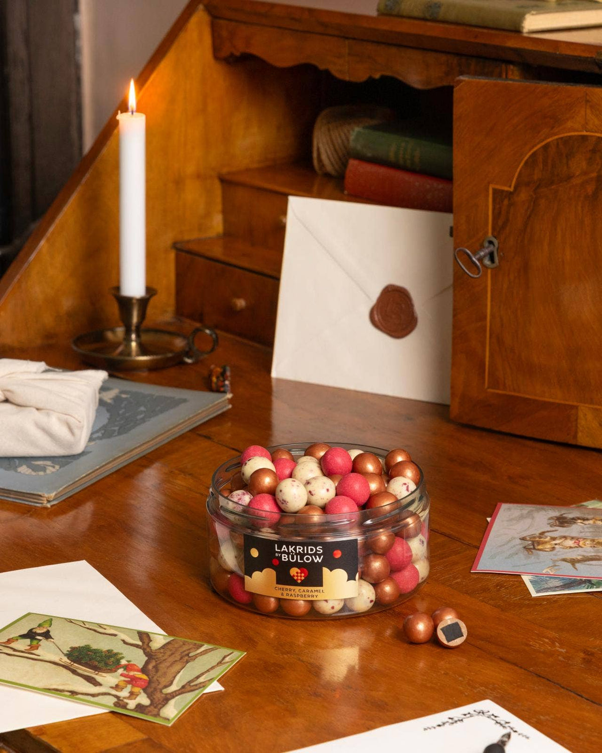 Lakrids By Bülow - Cherry / Caramel / Raspberry - Chocolate Coated Licorice - 18.2 oz.