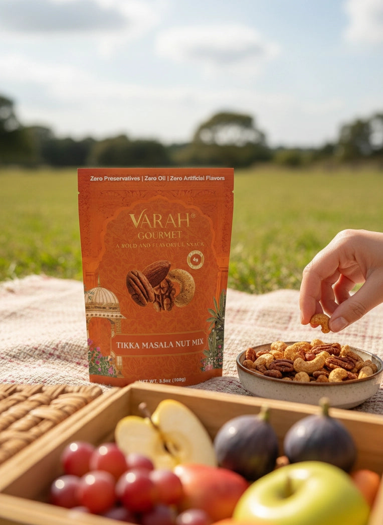 Varah Gourmet - Tikka Masala Nut Mix - Spiced Roasted Nuts - 3.5 oz.