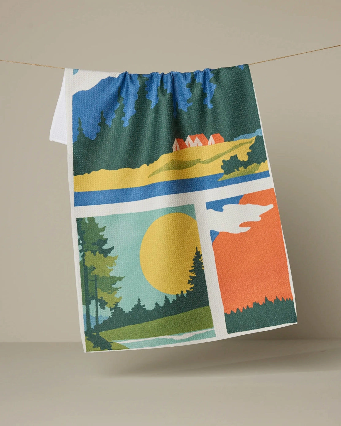 Geometry - Happy Hiking Tea Towel