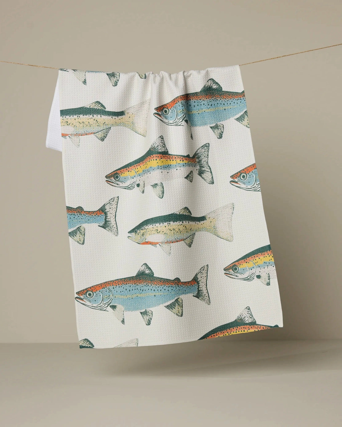 Geometry - Hooked on Fishing Tea Towel