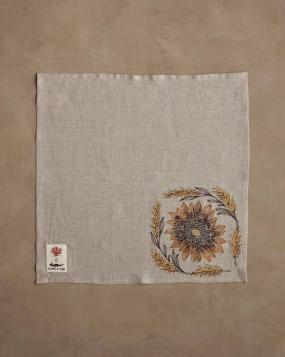Coral & Tusk Sunflower & Wheat Dinner Napkin, view 2
