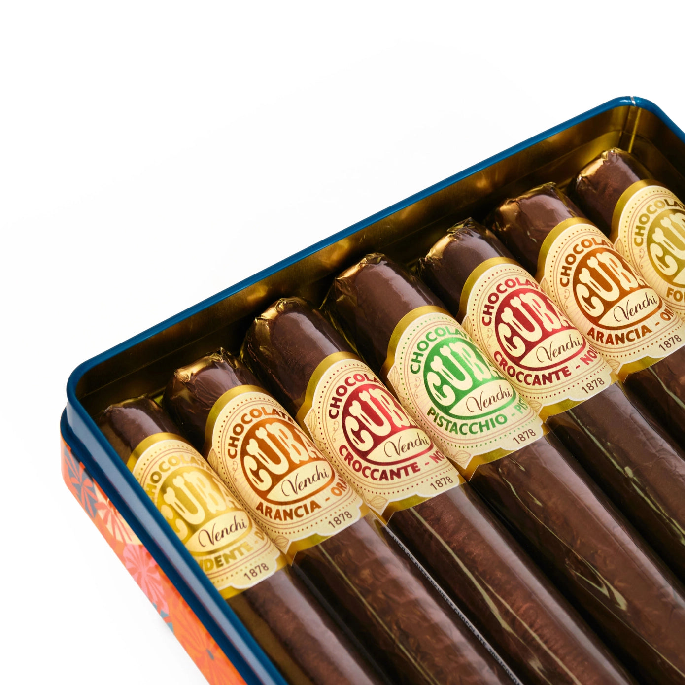 Venchi - Murrine Chocolate Cigar Tin Gift Box - 7 Chocolate Cigars