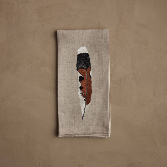 Coral & Tusk - Kestrel Feather - Dinner Napkin
