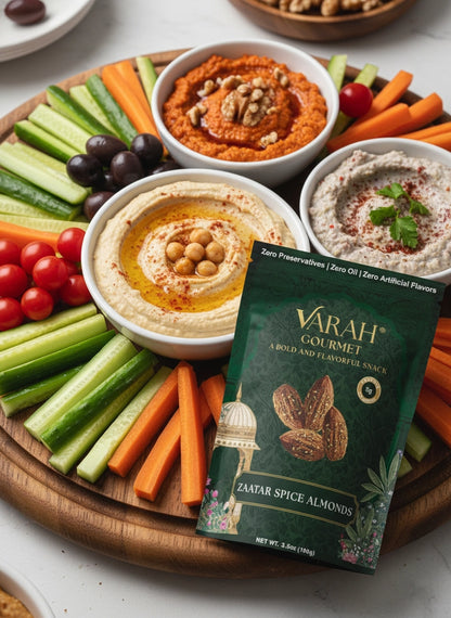 Varah Gourmet - Zaatar Spice Almonds - Middle Eastern Spiced Roasted Almonds - 3.5 oz., view 3