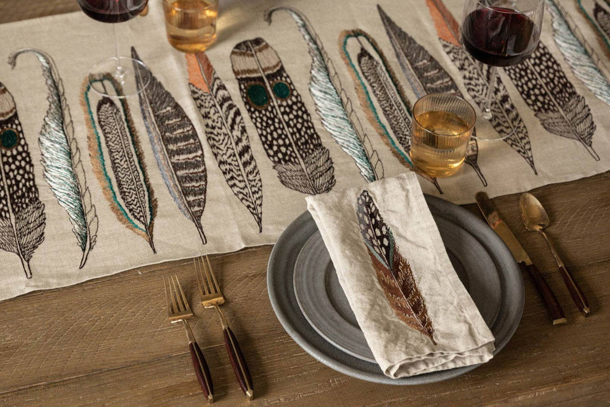 Coral & Tusk - Fowl Feather - Dinner Napkin