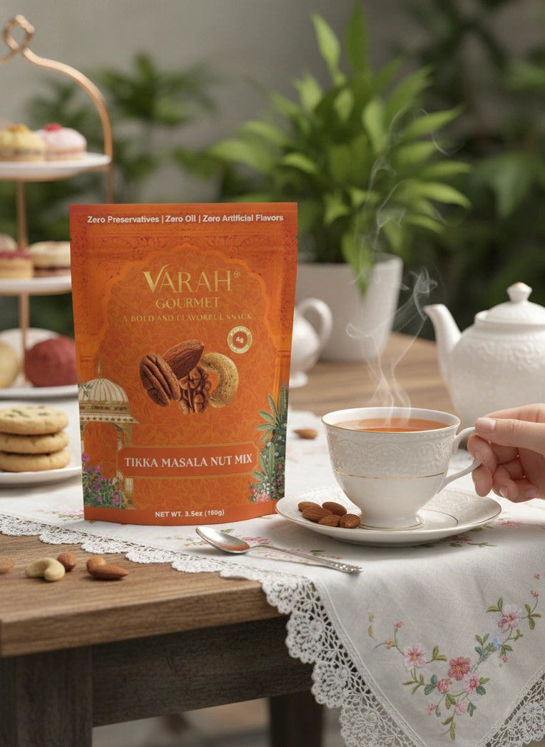 Varah Gourmet - Tikka Masala Nut Mix - Spiced Roasted Nuts - 3.5 oz.