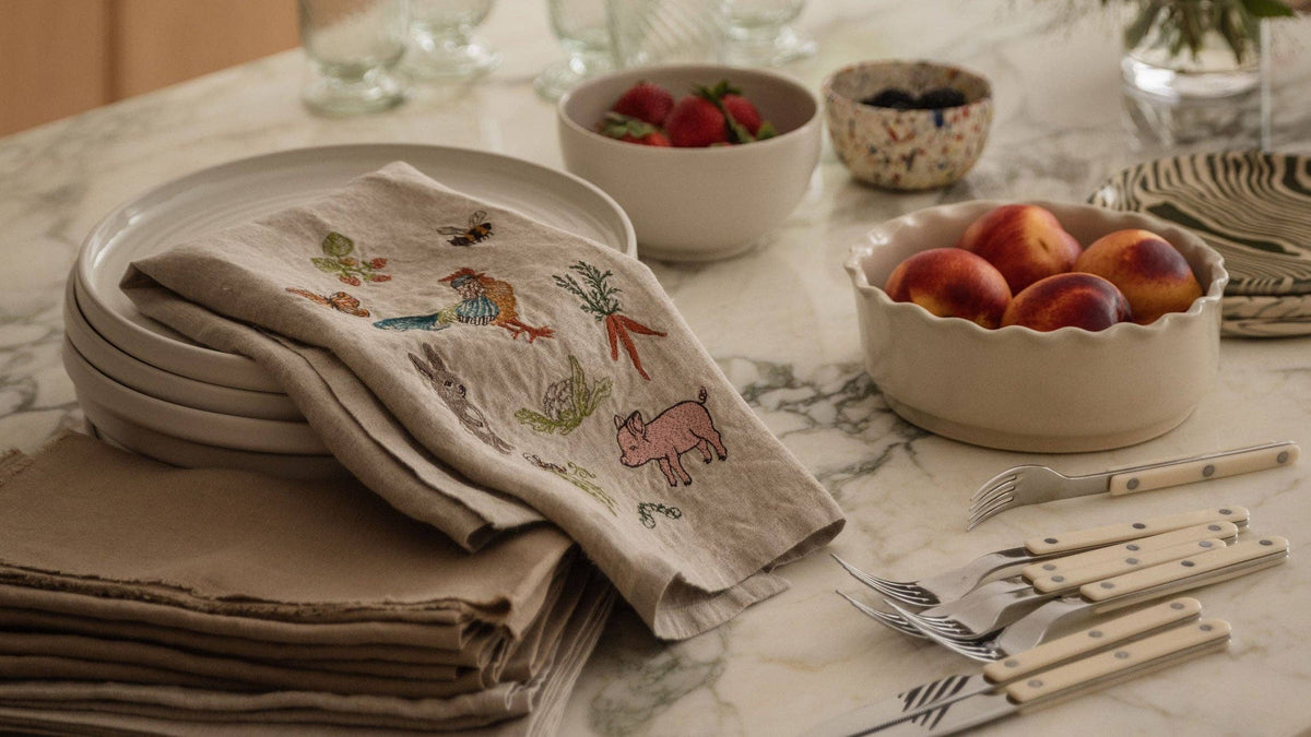 Coral & Tusk - Garden Gathering - Tea Towel