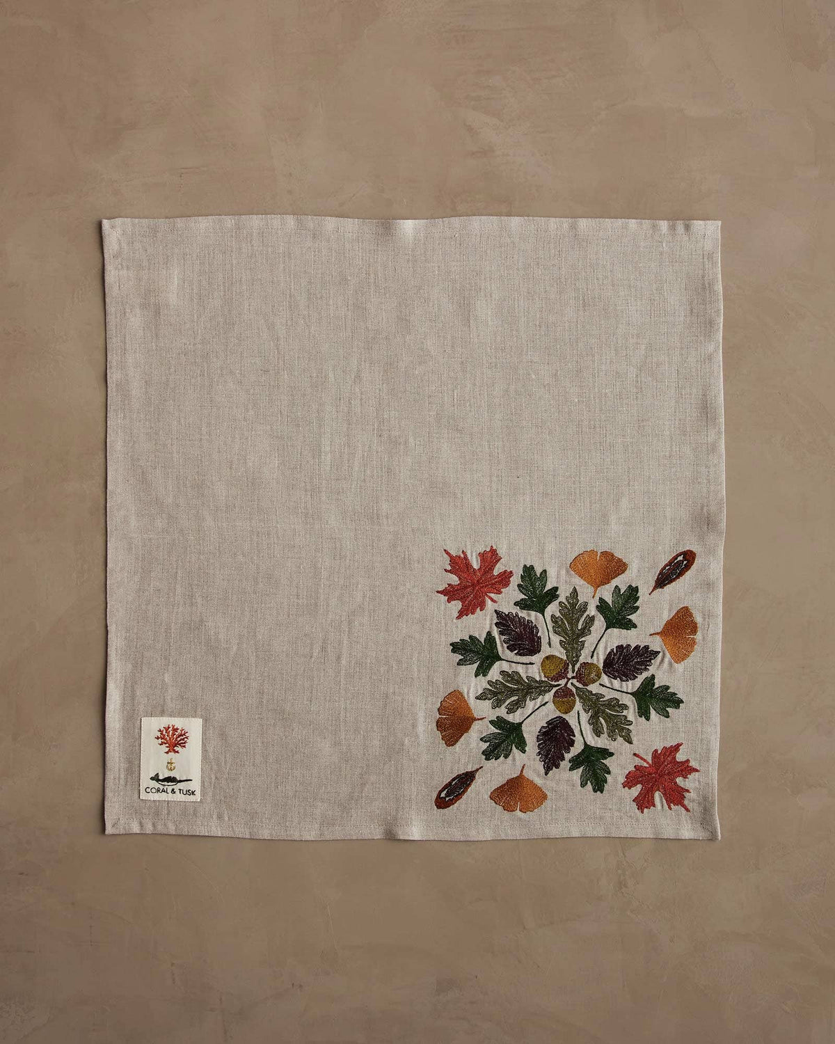 Coral & Tusk - Pressed Leaves - Dinner Napkin
